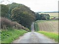 Undulating road to Ganton Wold Farm