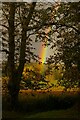 TM3669 : Rainbow over the water meadows, from Sibton churchyard by Christopher Hilton