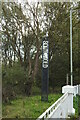 TM5076 : Southwold identity sign on Might's Bridge over Buss Creek by Adrian S Pye