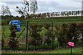 Signage for filming base at Ascot Racecourse building