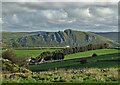 Looking over fields to Chrome Hill from Edgetop