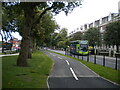 SJ3688 : Cycle path alongside Princes Road, Princes Park by Richard Vince
