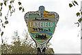 TM2972 : Laxfield village sign by Adrian S Pye