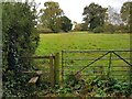 Stile and chained gate near Seeley Brook ford