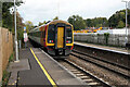 A train for Southampton and Romsey departing from Mottisfont and Dunbridge station