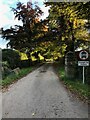 Looking down Cross Lane from the junction with Forty Acre Lane