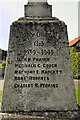 Names on the Hempnall war memorial - 2