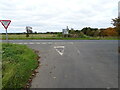 Junction of Holmtree Lane with the A6108, Sleningford 