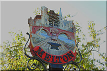TM2850 : Melton village sign by Adrian S Pye