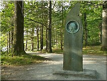 NY2622 : Ruskin's memorial, Friar's Crag by Stephen Craven