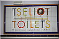 TR3470 : T.S. Eliot tiled mural, waiting area, Margate station by Christopher Hilton