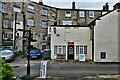 Harrogate, Montpelier Mews: Rear entrances to shops