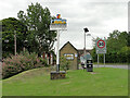TG0433 : Village sign for Melton Constable and Burgh Parva by Adrian S Pye