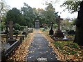 TQ2577 : Looking towards the mausoleum of Hannah Courtoy, Brompton Cemetery by Marathon
