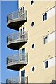 Balconies on the Lantern Building at Hythe