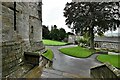 Skipton Castle: Looking towards the main entrance