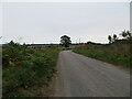 Road near the entrance to Newlands of Little Urchany and Winhill Farm