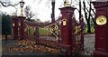 Magnificent gates at the entrance to Victoria Park