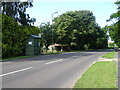 Bus stop and shelter on Witham Road, Woodhall Spa