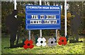 Remembrance Poppies at Eyemouth High School Berwickshire