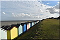 Beach huts, Cliff Road, Old Felixstowe