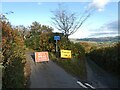 Road closure above the Teign Valley