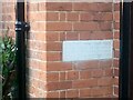 TL4557 : Memorial plaque, Hughes Hall, Cambridge by Christopher Hilton