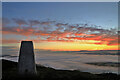 NT5432 : Eildon Mid Hill summit at Dawn by Walter Baxter