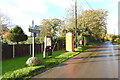 Sloley village sign and Frankfort street