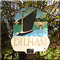 TG3325 : Dilham village sign by Adrian S Pye