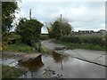 Flooding on a lane south-west of Withington