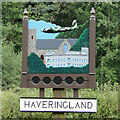 TG1619 : Haveringland village sign (detail) by Adrian S Pye