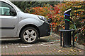 An electric car charging point at Asda, Galashiels