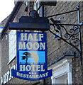 Sign for the Half Moon Hotel, Alford