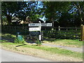 Fingerpost on Sloothby High Lane, Sloothby