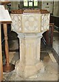 SY6990 : Dorchester - St Peter's - Font by Colin Smith