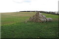 SP5660 : Farmland with hay rolls by Philip Jeffrey