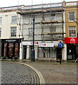 CJCH office under scaffolding, 18 Dunraven Place, Bridgend