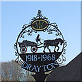 TG1813 : Drayton village sign by Adrian S Pye