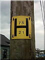 Hydrant sign on telephone pole on Henbarc Road, Bethesda