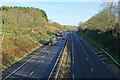 SO7433 : The M50 motorway at Bromesberrow Heath by Philip Halling