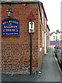 Old road sign in Stourport, Worcestershire