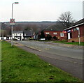 Bilingual warning sign alongside Henllys Village Road, Cwmbran