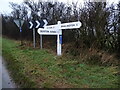 TA0965 : Fingerpost on National Cycle Route 1 by JThomas