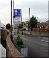 Bilingual Priority sign, Main Road, Coychurch