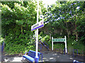 Old and new station signs on Calstock station