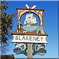 TG0244 : Blakeney village sign by Adrian S Pye