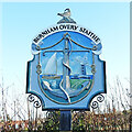 TF8443 : Burnham Overy Staithe village sign by Adrian S Pye