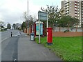 Postbox and bus shelter, Swinnow Road