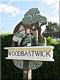 TG3315 : Woodbastwick - Village Sign by Colin Smith
